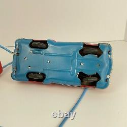 Vintage Cragstan Tin Remote Control Car & Box 1950's working headlights