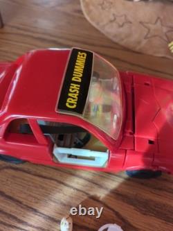 Vintage Crash Test Dummies Crash Car Red 1991 Tyco Vehicle COMPLETE w Figure
