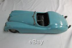 Vintage DOEPKE Model Toys XK-120 Jaguar Convertible 17.5 Metal Car c. 1950s
