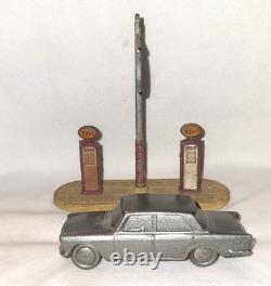 Vintage Dai Cast Car Fiat 1800 Corgi Toys & Esso Petrol Station Dinky England