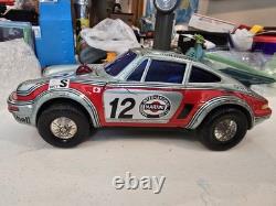 Vintage Daishin Porsche 911 Martini Racing#12 Battery Toy Car Japan WORKING 1970