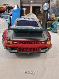 Vintage Daishin Porsche 911 Martini Racing#12 Battery Toy Car Japan WORKING 1970