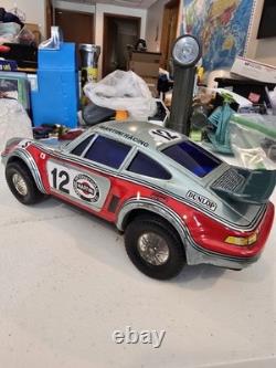 Vintage Daishin Porsche 911 Martini Racing#12 Battery Toy Car Japan WORKING 1970