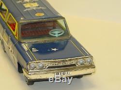 Vintage Daito Japan Tin Rare U. S. Navy Ford Car, Officers Official, Friction Toy