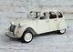 Vintage Daiya Citroen 2CV Tin Toy Car Friction 2-Tone White 4-Door Sedan Gift