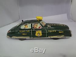 Vintage Dick Tracy Police Wind Up Car No. 1 176-g