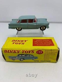 Vintage Dinky Toys Opel Kapitan Metal Model Car 177 Meccano'60s England