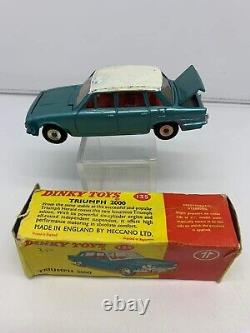 Vintage Dinky Toys Triumph 2000 Metal Model Car 135 Meccano'50s England RARE