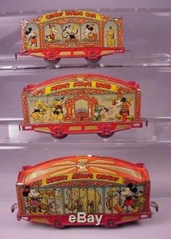 Vintage Disney Lionel trains tin litho cars toys, 3 pre war toys 1930's-1940's