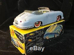 Vintage Distler Porsche 356 Toy Car With Original Box And Key GREAT COLLECTIBLE