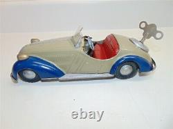 Vintage Distler Wanderer Convertible Toy Car-Wind Up Clockwork-US Zone Germany