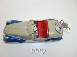 Vintage Distler Wanderer Convertible Toy Car-Wind Up Clockwork-US Zone Germany