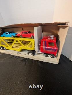 Vintage ERTL Toys International Transtar Truck Car Carrier Truck 80s In Box