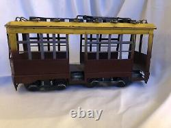 Vintage European Style Tram Cable Car Streetcar Tin Toy Replica OOAK Handmade