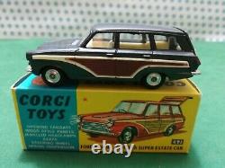 Vintage Ford Consul Cortina Super Estate Car 1/43 Corgi toys 491 MIB