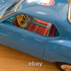Vintage Ford Mustang Tin Toy Friction Car Tokyo Placing Made in Japan with Box