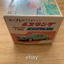 Vintage Ford Mustang Tin Toy Friction Car Tokyo Placing Made in Japan with Box