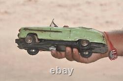Vintage Friction Fine Litho Green Car Tin Toy, Britain