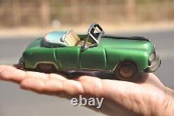 Vintage Friction Green Fine Litho Car Tin Toy, Japan