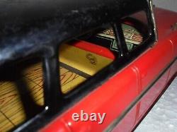 Vintage Friction SAN Mark Marusan Station Wagon Litho Red Car Tin Toy, Japan