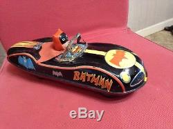 Vintage Friction Tin Car Toy Japan batmobile Trade Mark Modern Toy