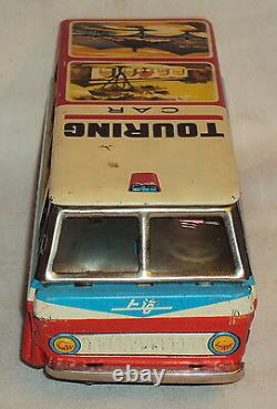 Vintage Friction Tin Plate Toy Touring Car Tourist Coach Schizo Old China 1965