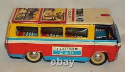 Vintage Friction Tin Plate Toy Touring Car Tourist Coach Schizo Old China 1965