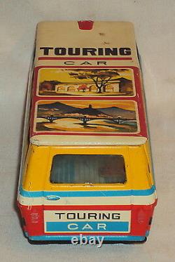 Vintage Friction Tin Plate Toy Touring Car Tourist Coach Schizo Old China 1965