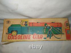 Vintage Friction Tin Toy Japan Box Pack Gasoline Car Gas Oil Tanker Mobil Gas