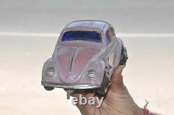 Vintage Friction Volkswagen Litho Battery Pink Car Litho Tin Toy, Japan