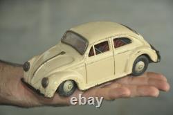 Vintage Friction White Litho Fine Quality Car Tin Toy, Collectible