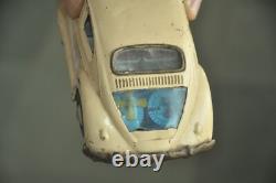Vintage Friction White Litho Fine Quality Car Tin Toy, Collectible