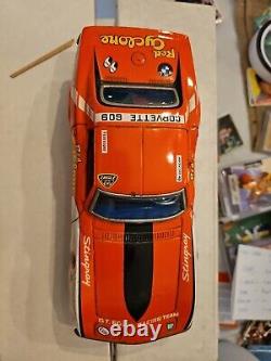 Vintage GT 609 Racing Team Red Cyclone Car Battery Operate Llitho Tin Toy Japan