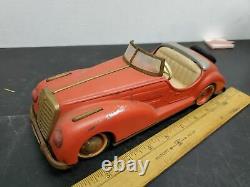 Vintage German Made Distler Wind-up Mercedes Benz Wanderer Tin Toy Car 1950's