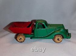 Vintage Green Red Old Die cast Toy Van Trolly Truck Hubley Toys Made USA 1960 #3