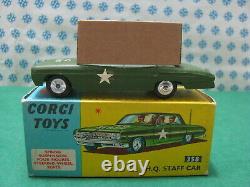 Vintage H. Q. Staff Car Oldsmobile Super 88 1/43 Corgi toys 358 MIB