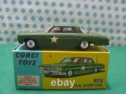 Vintage H. Q. Staff Car Oldsmobile Super 88 1/43 Corgi toys 358 MIB