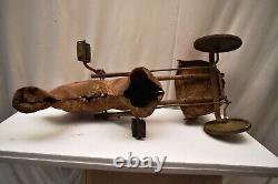 Vintage Horse Cart Pedal Car Sebel Mobo Toys Pony Express Pedal Toy Pressed Stee