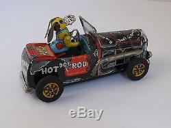 Vintage Hot Dog Rod Friction Tin Litho Toy Race Car Ms Masuya Japan Works