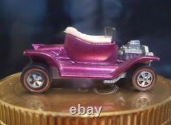 Vintage Hot Wheels Redline 1968 HOT HEAP RARE Magenta Color Diecast Car USA