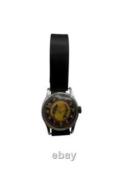 Vintage Hot Wheels Watch 1970 Mattel Boys' Analog Wristwatch Black Strap