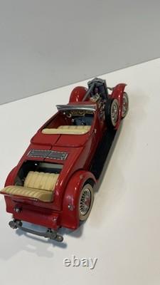 Vintage Hubley Cast Iron Roadster Convertible Red Broken Shaft-No Steering Whl