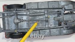 Vintage Hubley Cast Iron Roadster Convertible Red Broken Shaft-No Steering Whl