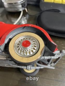 Vintage Hubley Cast Iron Roadster Convertible Red Broken Shaft-No Steering Whl