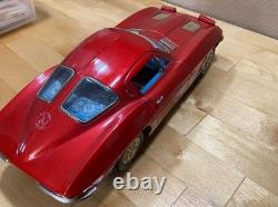 Vintage Ichada 1963 Corvette Stingray Tin Toy Car Japan Battery Op Red RARE
