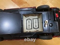 Vintage Ichada 1963 Corvette Stingray Tin Toy Car Japan Battery Op Red RARE
