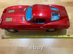 Vintage Ichada 1963 Corvette Stingray Tin Toy Car Japan Battery Op Red RARE Vintage Ichada 1963 Corvette Stingray Tin Toy Car Japan Battery Op Red RARE