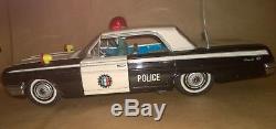 Vintage Ichiko Chevrolet 4-doors hardtop police car 37 cm. In Box