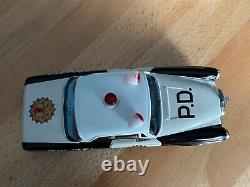 Vintage Ichiko Polizei Mercedes Benz Police Car Tin Friction Powered Toy Car