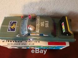 Vintage Ichiko Tin Buick Police Car Battery OP Made In Japan In Box Tin Toy Lot